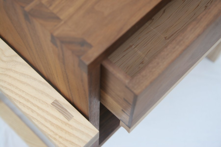 Handmade bedside cabinet, made in Hackney