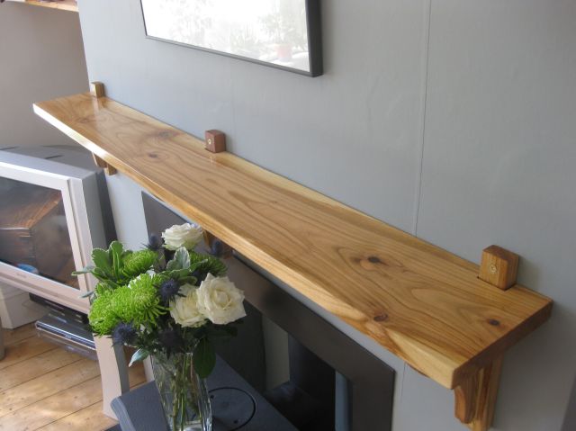 English cherry mantel shelf