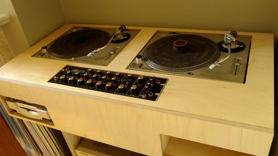 Bespoke DJ console table, Hackney