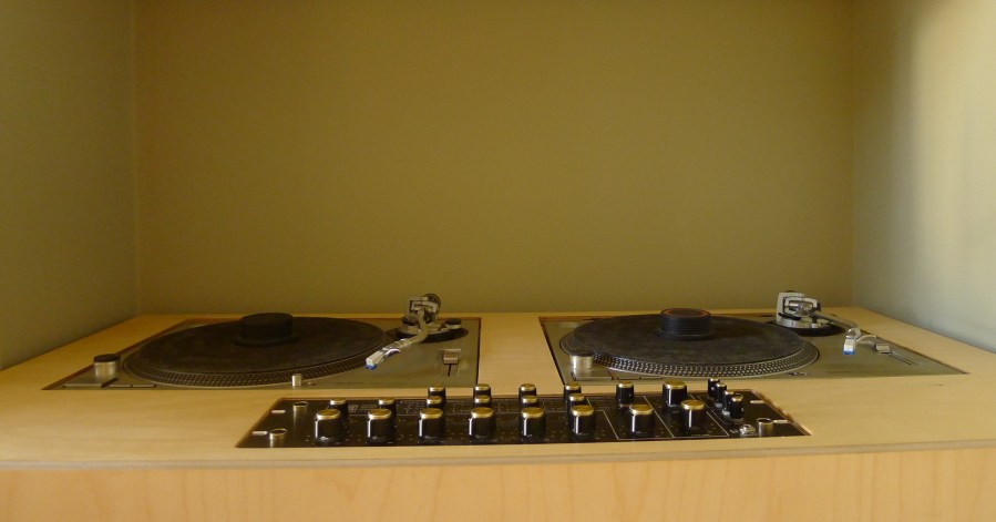 Bespoke DJ console table, Hackney