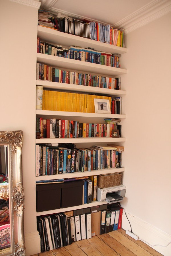 Fitted alcove floating shelves, Islington