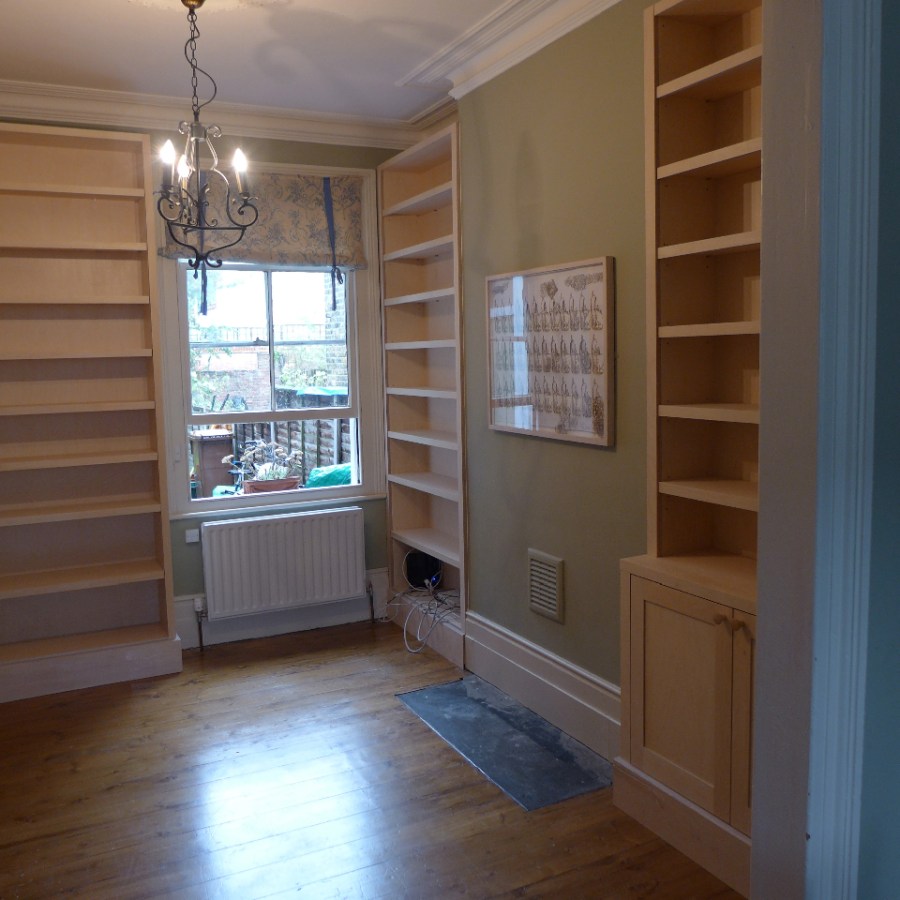 Birch plywood bookcases