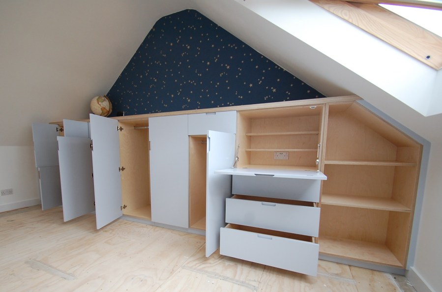Bespoke attic storage, London