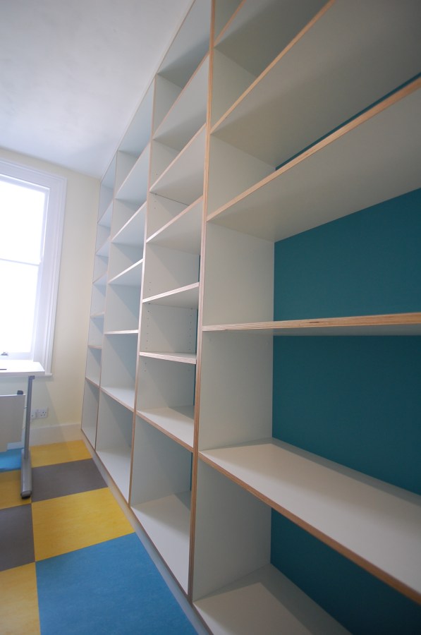 Bespoke contemporary office shelving